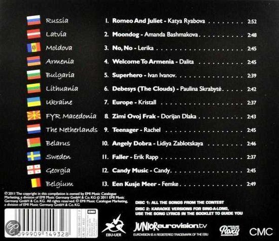 JESC 2011 Official double CD